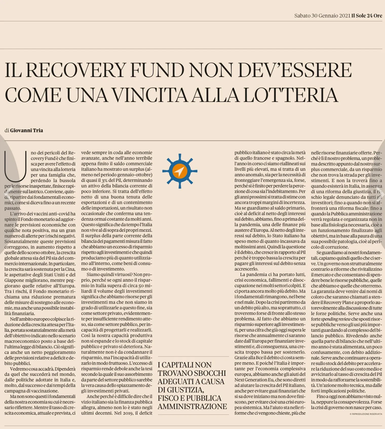 Il Recovery Fund non è un biglietto vincente della lotteria