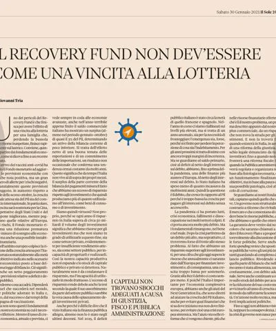 Il Recovery Fund non è un biglietto vincente della lotteria