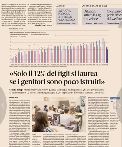 Solo il 12% dei figli si laurea se .... 