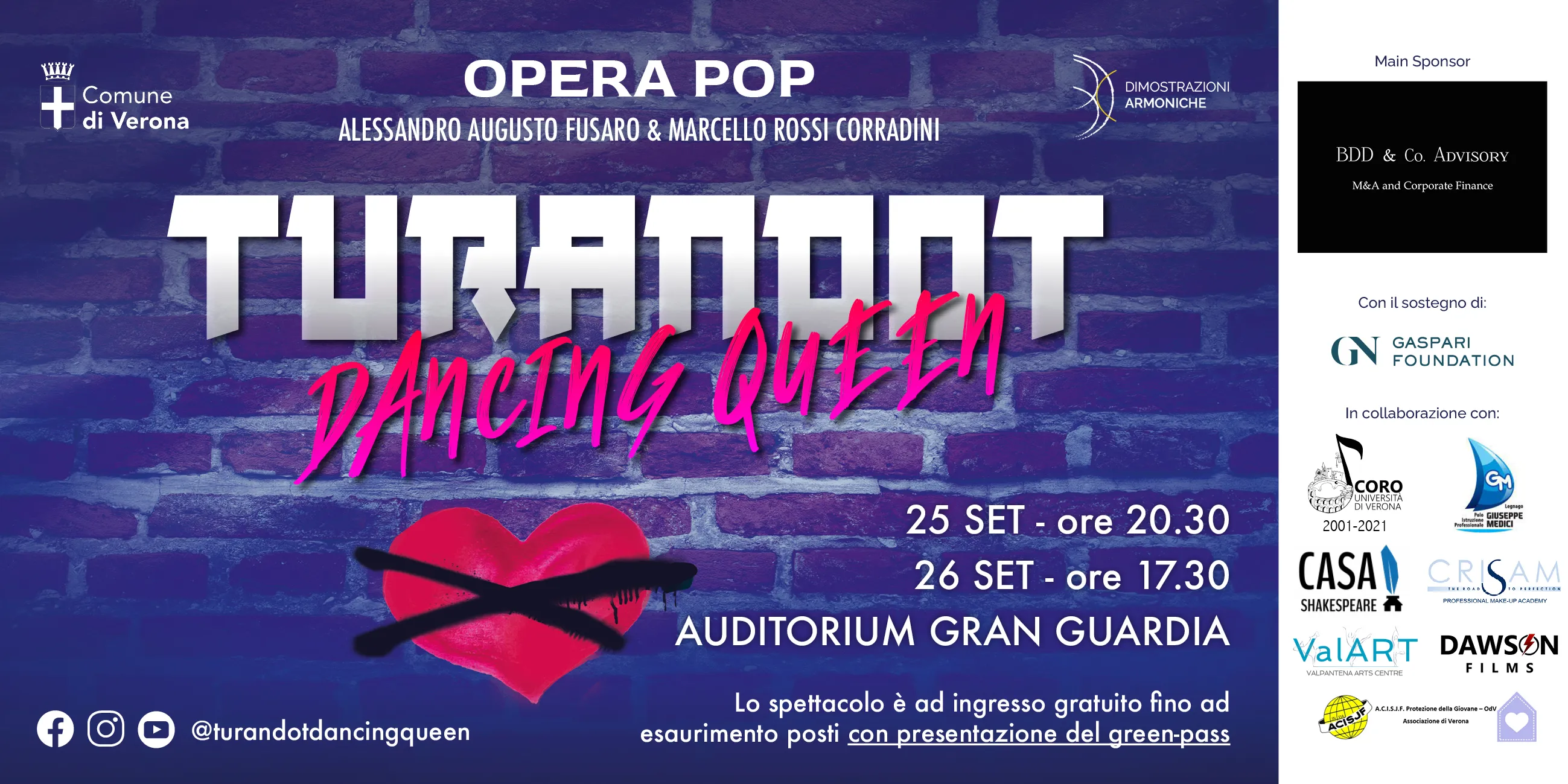 Turandot Dancing Queen - Opera Pop - BDD & Co. Advisory supporta un Progetto musicale