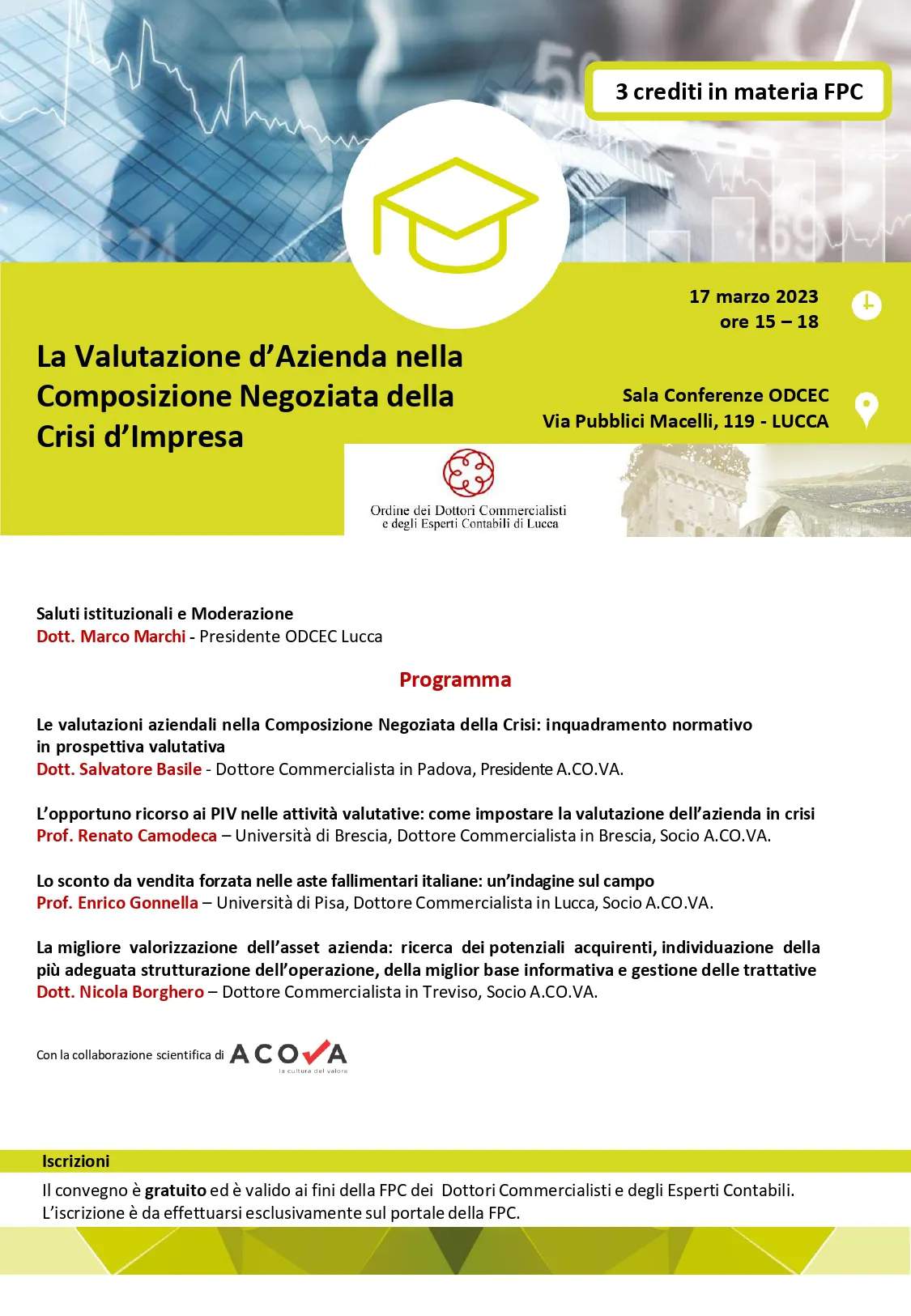 Formazione: La Valutazione d'Azienda nella Composizione negoziata della Crisi