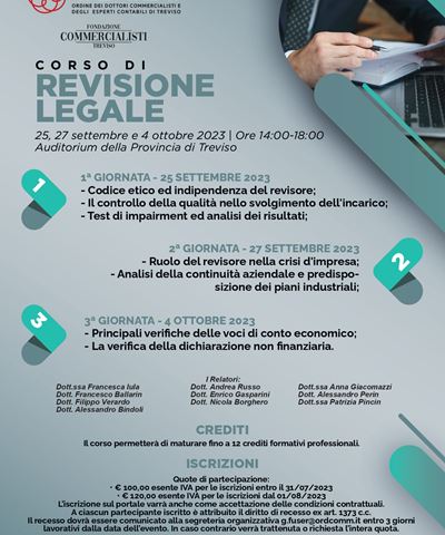 Formazione: Corso di Revisione Legale - ODCEC Treviso 